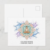 International Yoga Day Briefkaart (Voorkant / Achterkant)