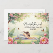 International Yoga Day Briefkaart (Voorkant / Achterkant)