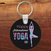 International Yoga Day Sleutelhanger (Voorkant)