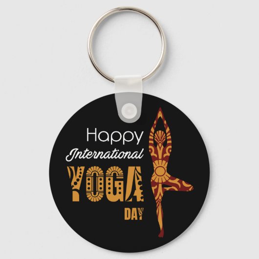 International Yoga Day Sleutelhanger (Voorkant)