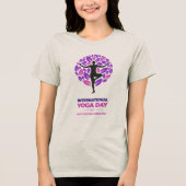 International Yoga Day Tree Pose T-Shirt (Voorkant)