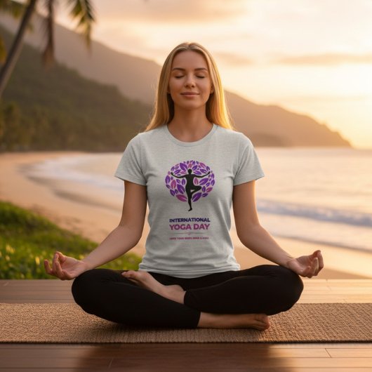 International Yoga Day Tree Pose T-Shirt