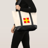 Internationale alfabet vlaggen R Tote Bag (Voorkant (product))