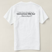 Internationale BBQ Day Saturdays TShirt (Design achterkant)