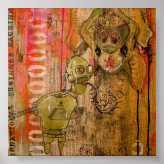 Internationale bedrijfsmachine poster