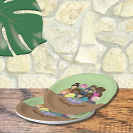 Internationale borden op vrouwendag papieren bordje