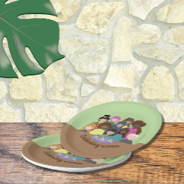 Internationale borden op vrouwendag papieren bordje