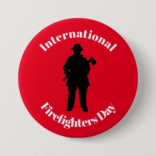 Internationale brandweerdag Button (Voorkant)