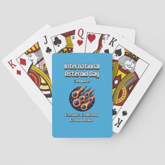 Internationale dag van de asteroïde. 30 juni pokerkaarten (Achterkant)