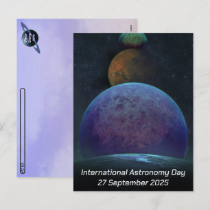 Internationale Dag van de Astronomie - Planeten Feestdagenkaart