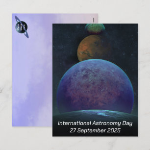 Internationale Dag van de Astronomie - Planeten Feestdagenkaart