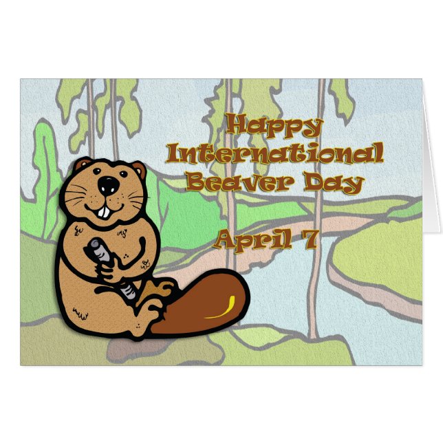 Internationale Dag van de Beaver 7 april (Voorkant Horizontaal)