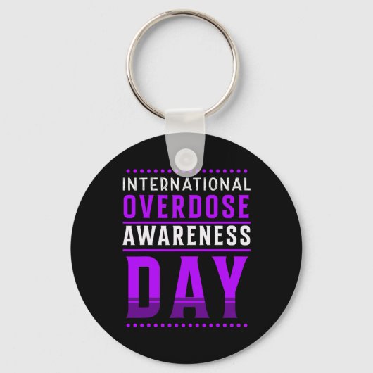 Internationale Dag van de Bewustzijn van Overdoser Sleutelhanger (Voorkant)