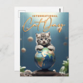 Internationale dag van de kat briefkaart (Voorkant / Achterkant)