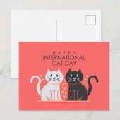 Internationale dag van de kat briefkaart (Voorkant / Achterkant)