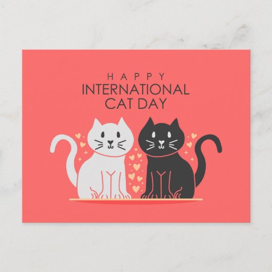 Internationale dag van de kat briefkaart (Voorkant)