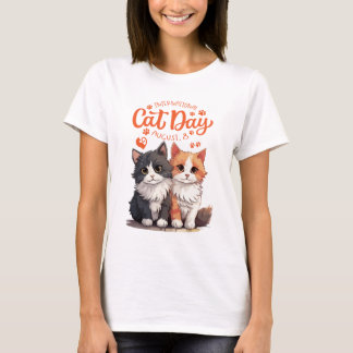internationale dag van de kat t-shirt