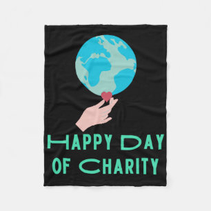Internationale Dag van de Liefdadigheid Sticker Fleece Deken