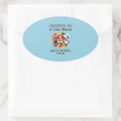 Internationale Dag van de Ouderen. bejaard Ovale Sticker (Tas)