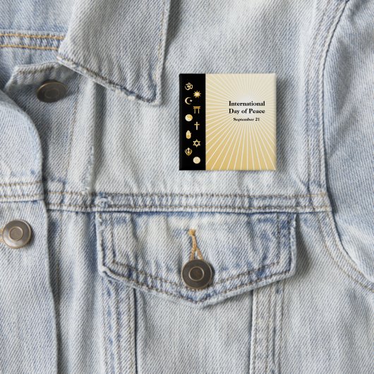 Internationale Dag van de Vrede Button (In situ)
