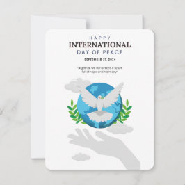 internationale dag van de vrede feestdagenkaart