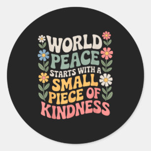 Internationale Dag van de Vrede inspireert Wereld Ronde Sticker