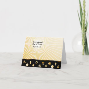 Internationale Dag van de Vrede Wenskaart Bedankkaart