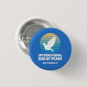 Internationale Dag van de Vrede Witte Button