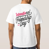Internationale dag van de vriendschap t-shirt (Achterkant)
