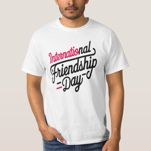 Internationale dag van de vriendschap t-shirt (Voorkant)