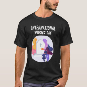 Internationale dag van de weduwen Verenigde Naties T-shirt