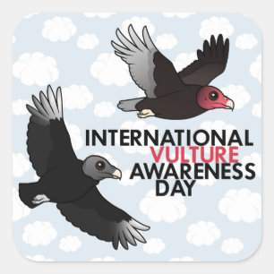Internationale dag van het bewustzijn van de wijnb vierkante sticker