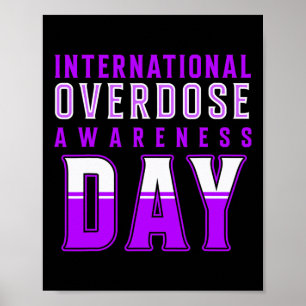 Internationale dag van overdosering - Paars Poster