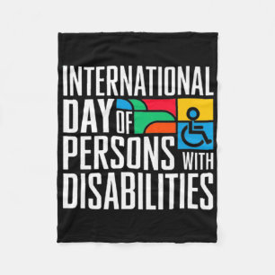 Internationale Dag van personen met een handicap Fleece Deken