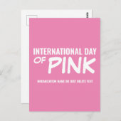 Internationale dag van roze Briefkaart (Voorkant / Achterkant)