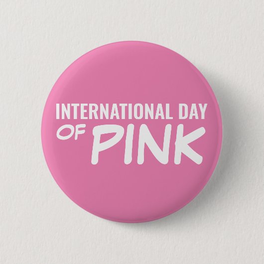 Internationale dag van roze ronde button 5,7 cm (Voorkant)