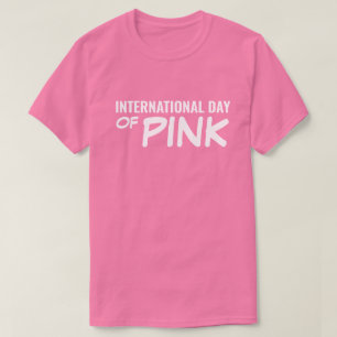Internationale dag van roze t-shirt