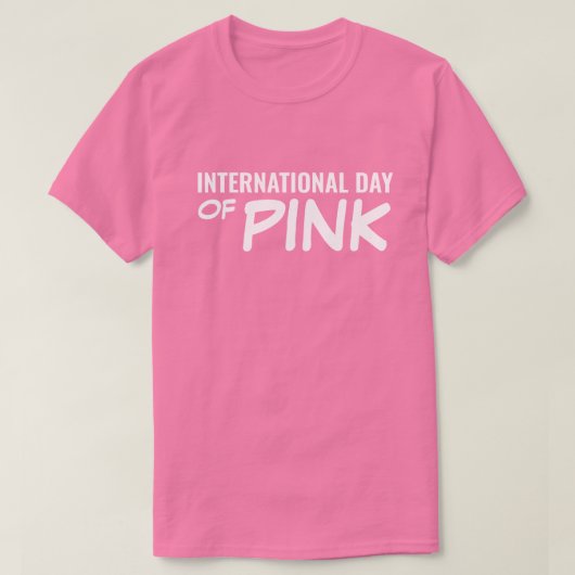 Internationale dag van roze t-shirt (Design voorkant)