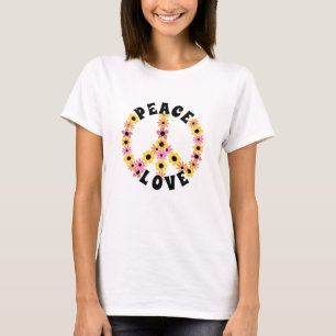 Internationale Dag van Vrede Liefde Bloem T-shirt