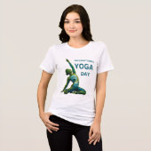 Internationale dag van Yoga Tri-Blend Shirt (Voorkant volledig)