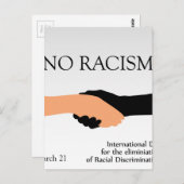 Internationale dag voor de uitbanning van racisme briefkaart (Voorkant / Achterkant)