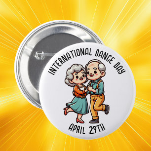Internationale Dansdag 29 april Ronde Button 5,7 Cm
