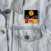 Internationale dansdag | Werelddansdag Vierkante Button 5,1 Cm (In situ)