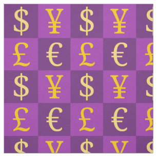 Internationale geldvaluta's tekenen patroon stof
