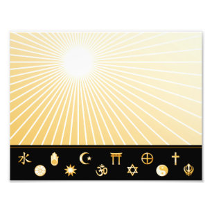 Internationale geloofsovertuigingen foto afdruk