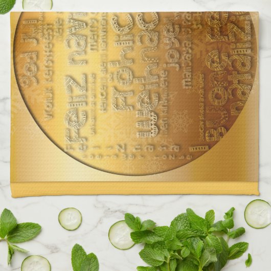 Internationale groet Weihnachten Navidad K handdoe Theedoek (Gevouwen)