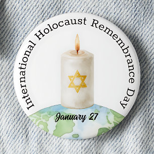 Internationale Herdenkingsdag Voor De Holocaust Kn Ronde Button 5,7 Cm