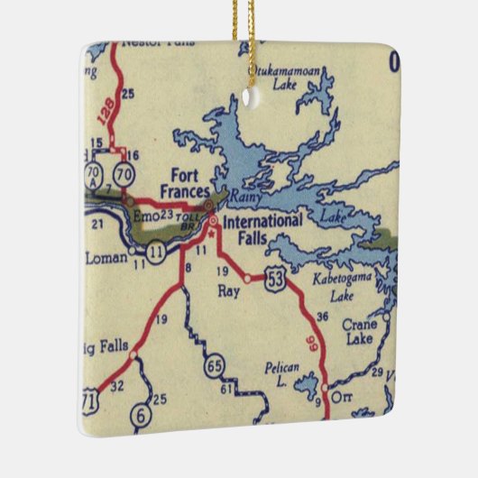 Internationale Herfst MN  kaart Keramisch Ornament (Rechts)