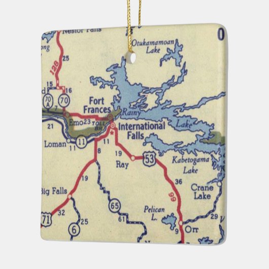 Internationale Herfst MN kaart Keramisch Ornament (Links)