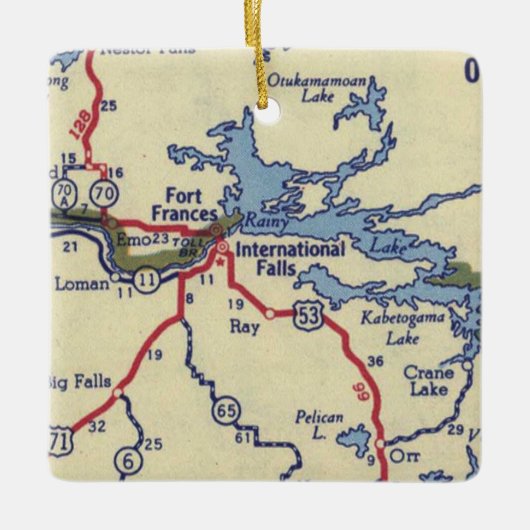 Internationale Herfst MN  kaart Keramisch Ornament (Voorkant)